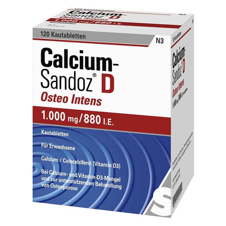 Calcium Sandoz D Osteo Intens Kautabletten, 120 St