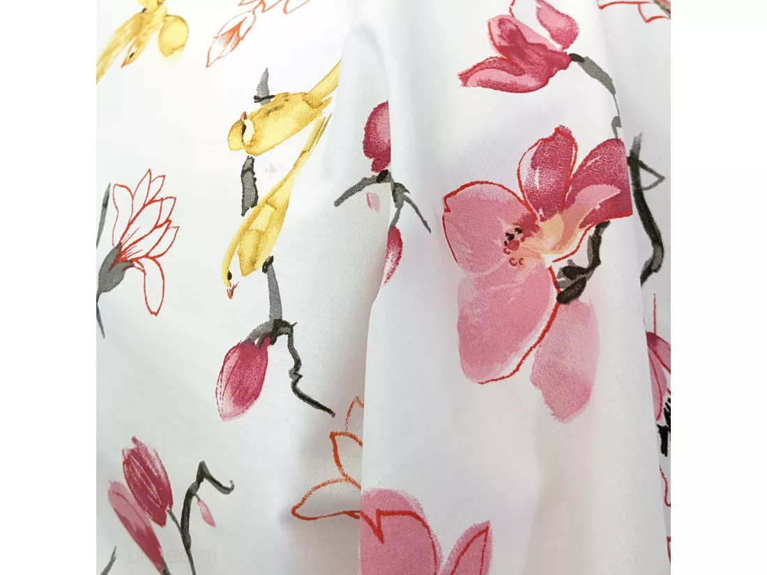 Taie de traversin 140x43 cm percale coton ELISA Rose