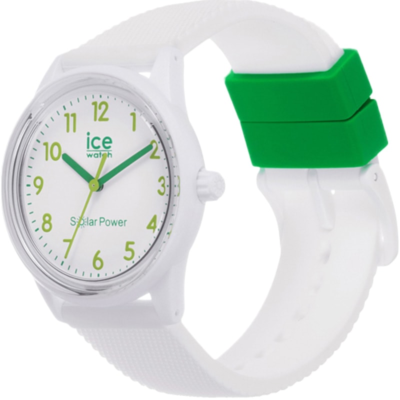 Montre solaire en silicone - ICE Solar Power - Nature Numbers - Small - Blanc