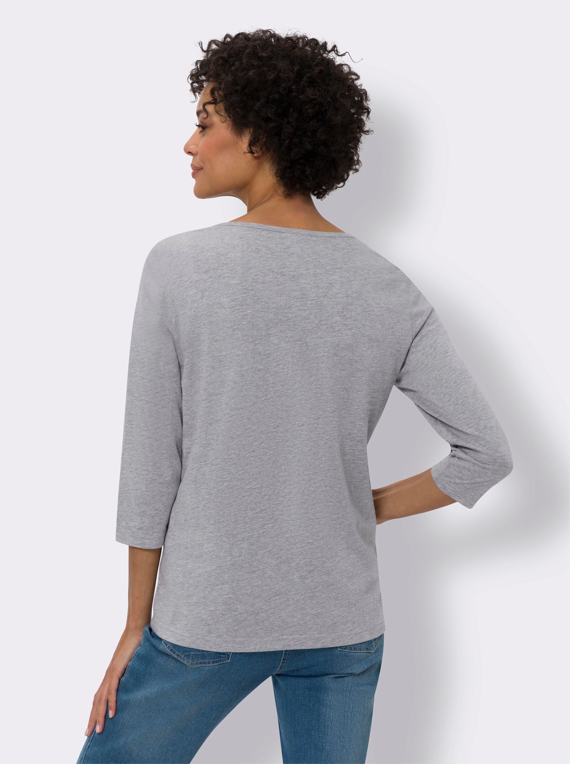 34-Arm-Shirt mit Grafik-Motiv