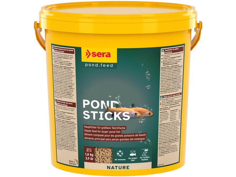 sera Teichfutter Pond Granulat Nature, 10 l, 1800g Granulatfutter für grössere Teichfische