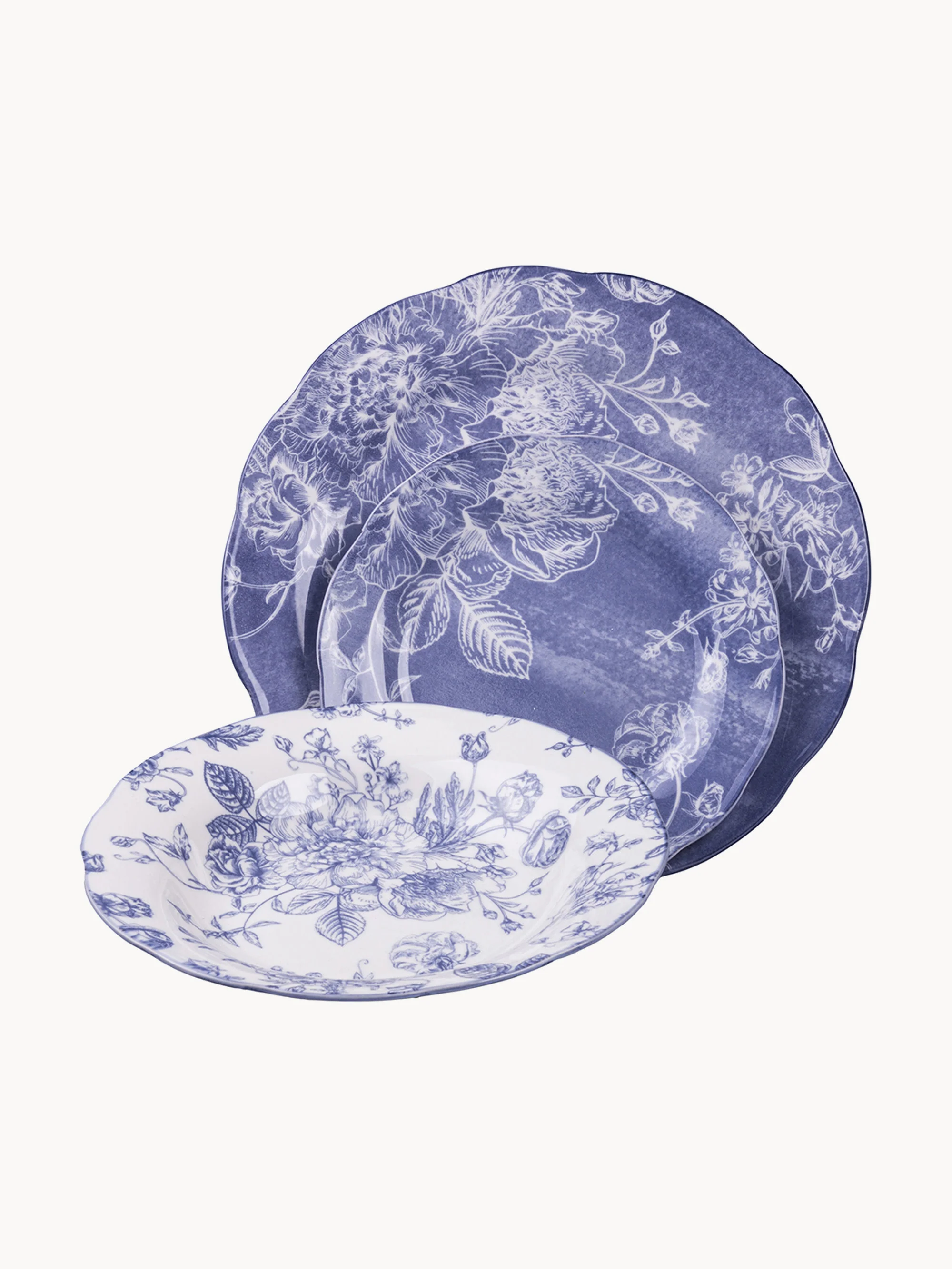 Dinnerset Fleurette Lilac, 18-delig