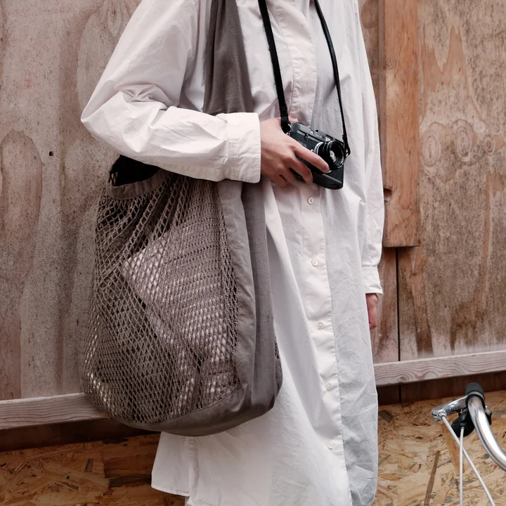 The Organic Company - Net Schultertasche, stone