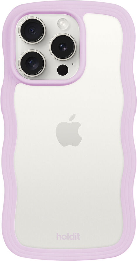 HoldIt Wavy Case iPhone 14 Pro Lilla