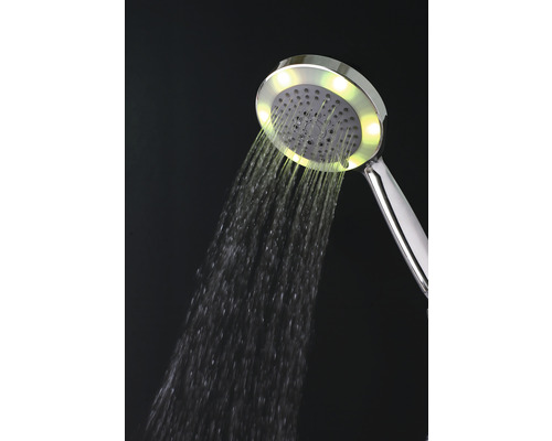 Basano Marsala handdouche Ø 13 cm met LED-verlichting, 3-voudig verstelbaar, chroom