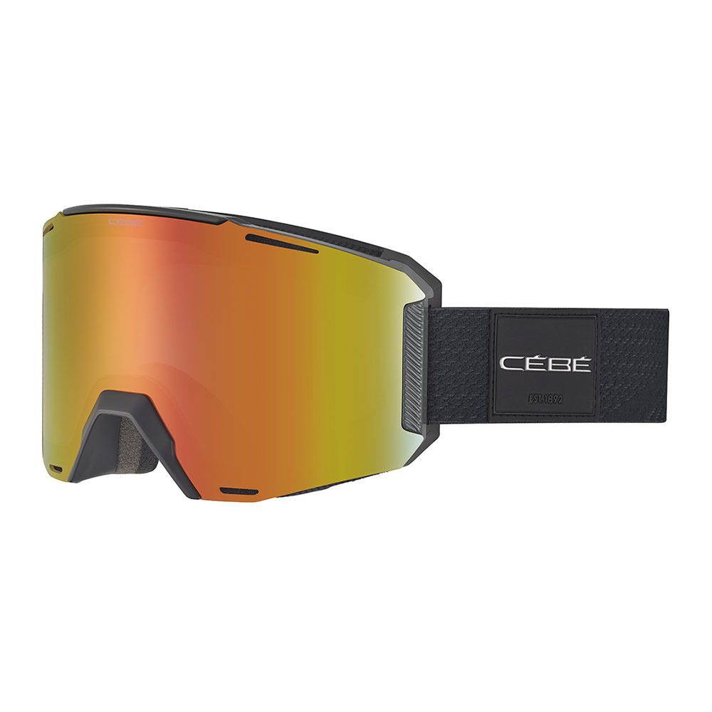 Cebe SLIDER - Masque ski photochromique black matte/pc vario perfo amber flash red