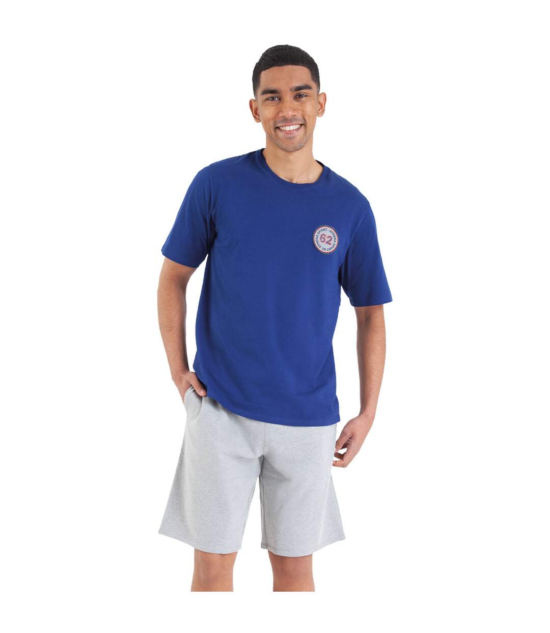 Pyjama court col rond homme Molletonné