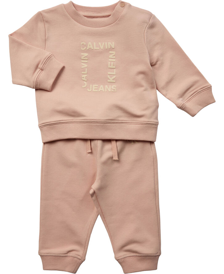CK Kids Newborn INST. GRID LOGO FLOCK HWK SET Tfc