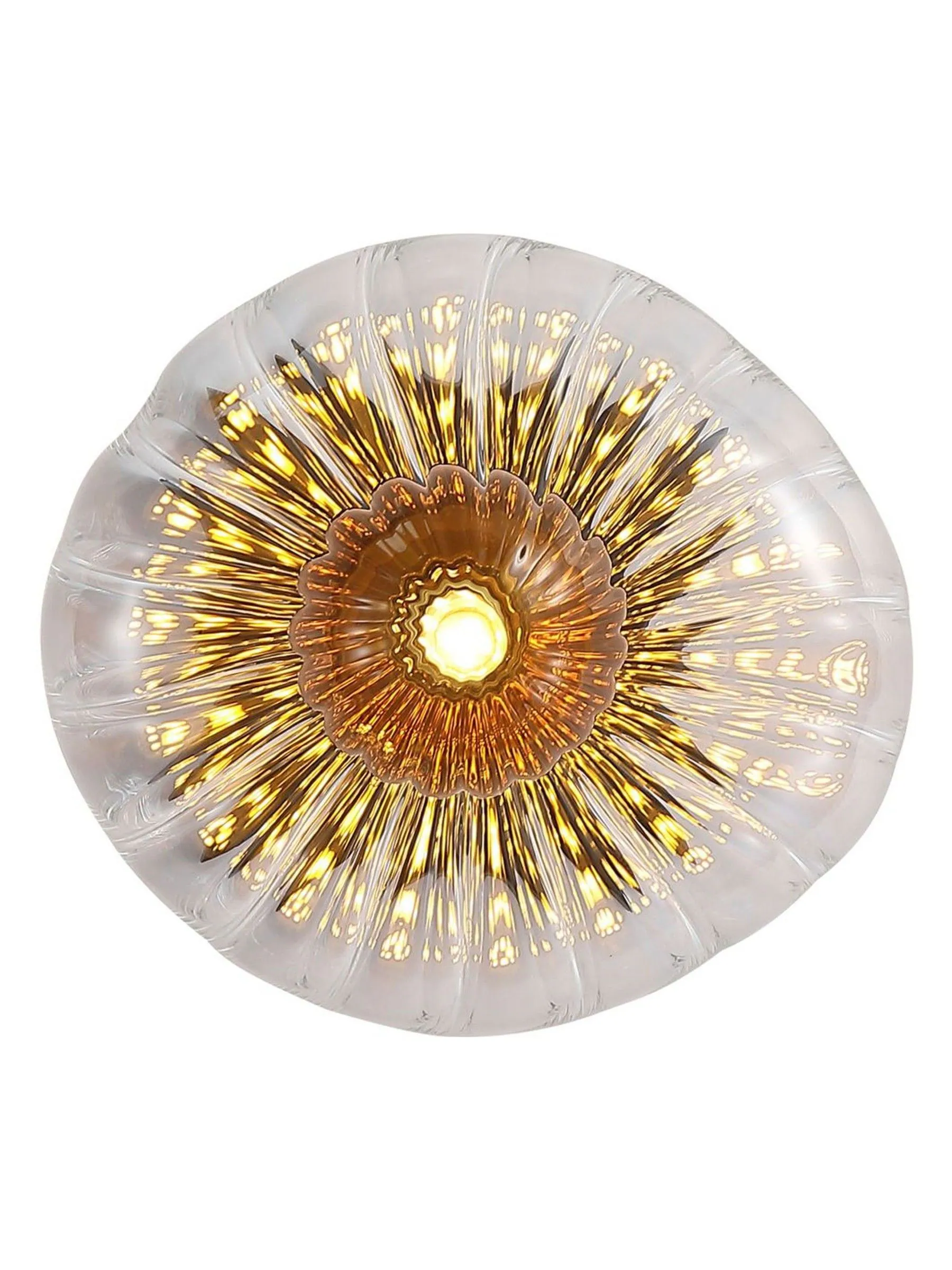 Searchlight 1 Light Ribbed Glass Wall Light
