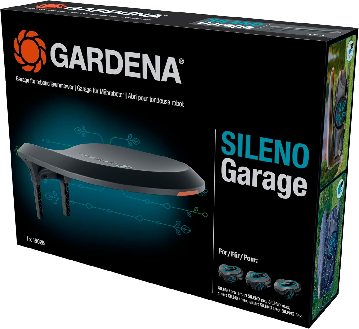 Gardena Mähroboter-Garage, kompatibel mit smart SILENO pro, max, free, Schutz vor Witterungseinflüssen, einfach zu montieren, schützt vor Abnutzung und Verschleiß (15025-20)