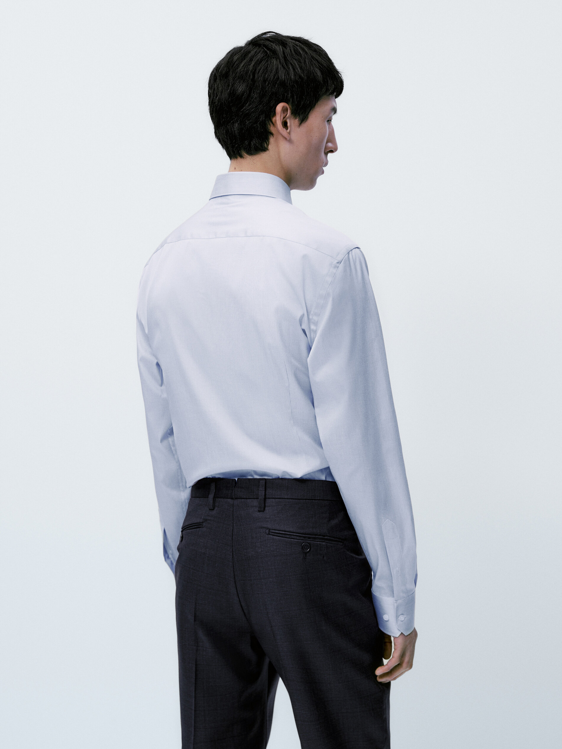 Camisa Rayas slim fit stretch - AZUL MARINHO