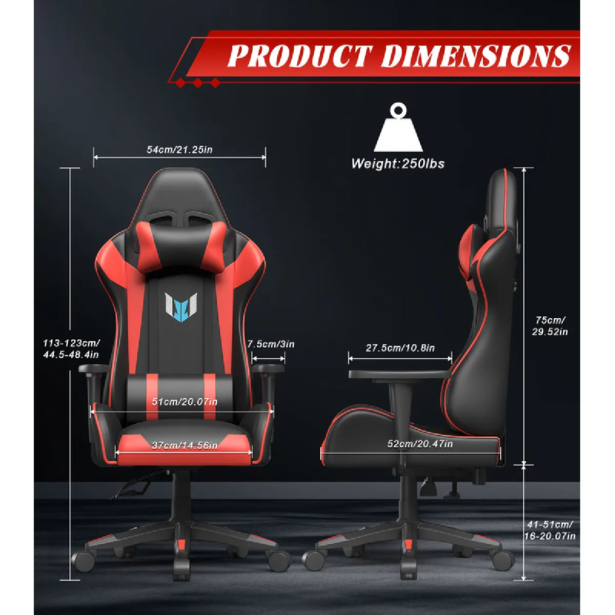 Chaise Gaming Rattantree Rouge