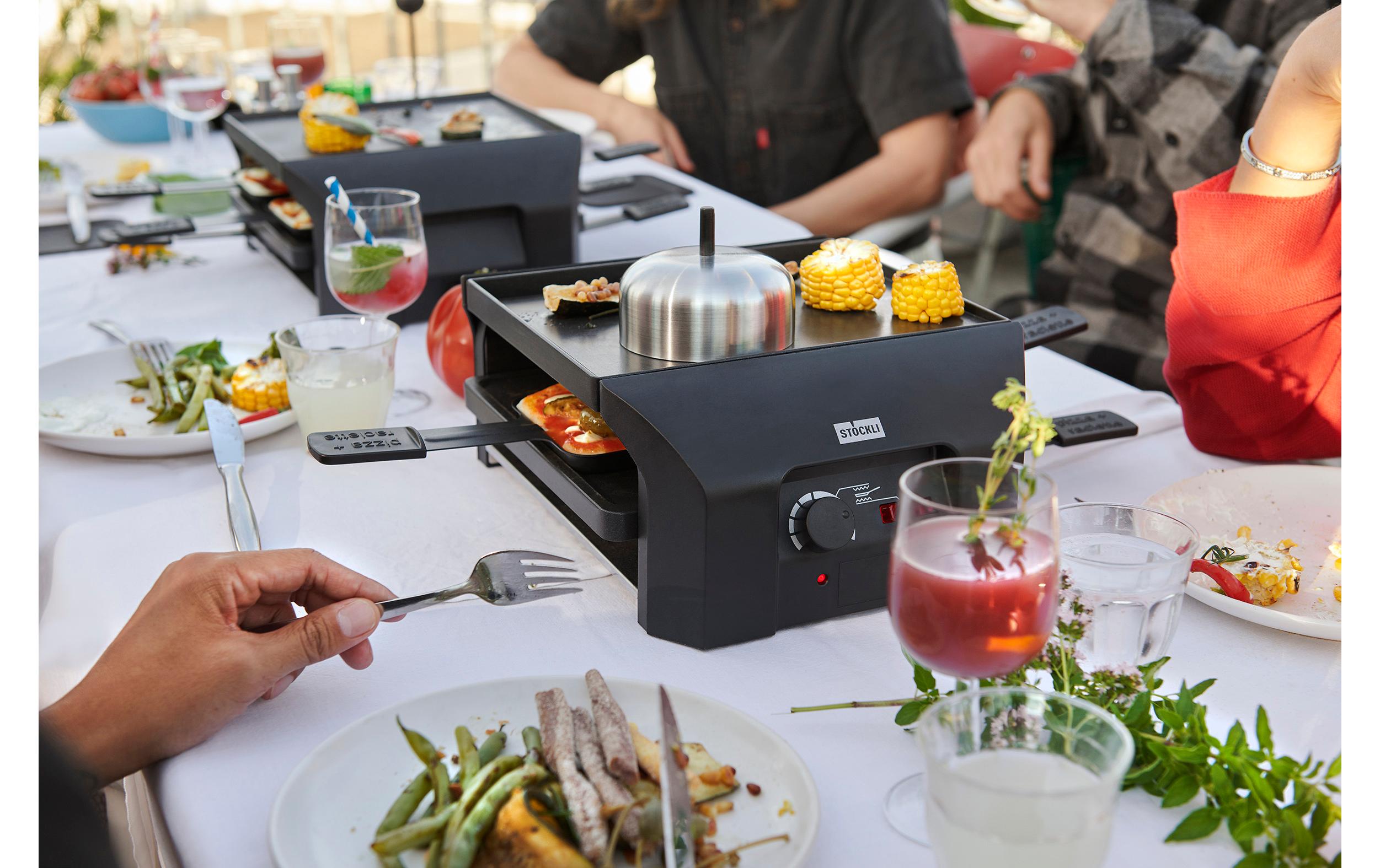 Pizza-Grill FourFour Set, 8 Personen<br>Raclette und Pizza Ofen