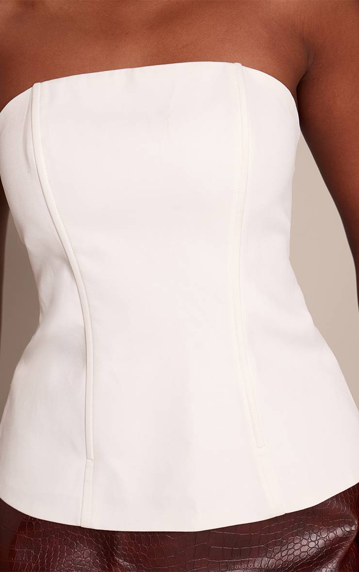 Blanc Bandeau Long Stretch Tissé