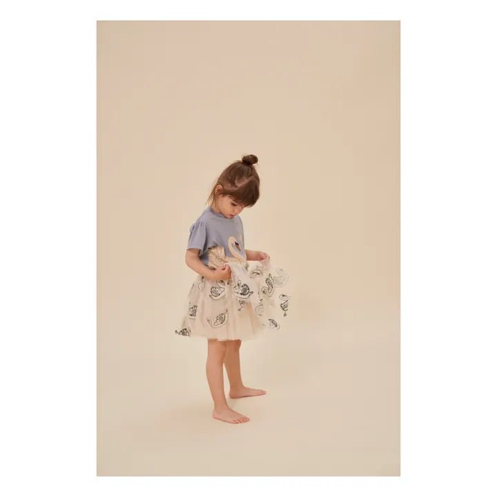 Konges Sløjd T-shirt Manches Ballon Famo Coton Bio | Bleu gris