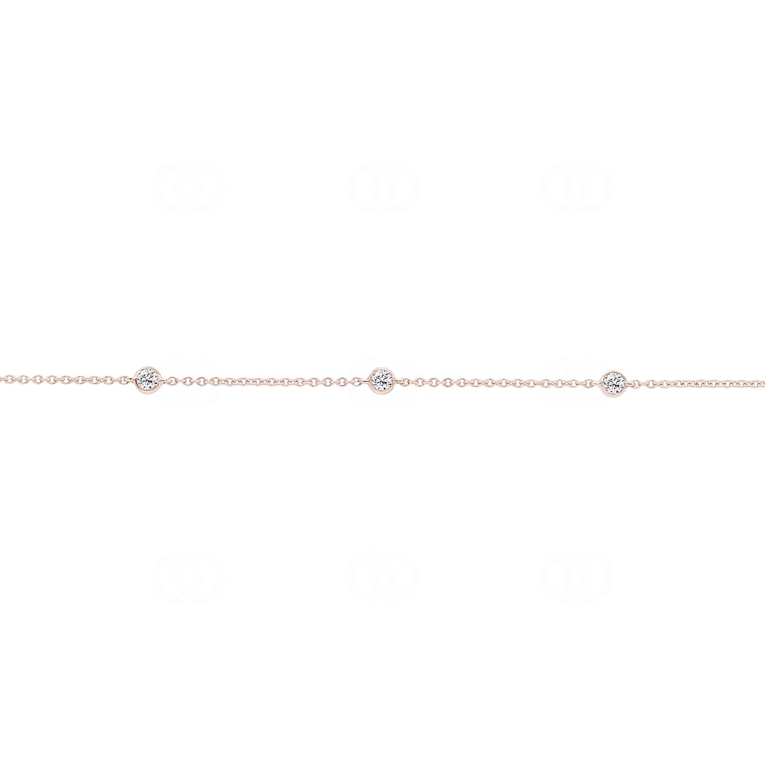 Armband 750/18 K Roségold mit Diamanten 0.20 ct H/si