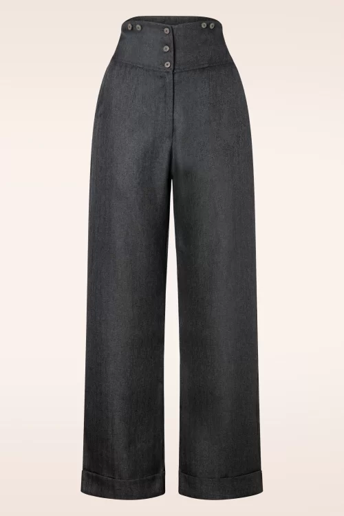 Banned Retro Sassy broek in grijs