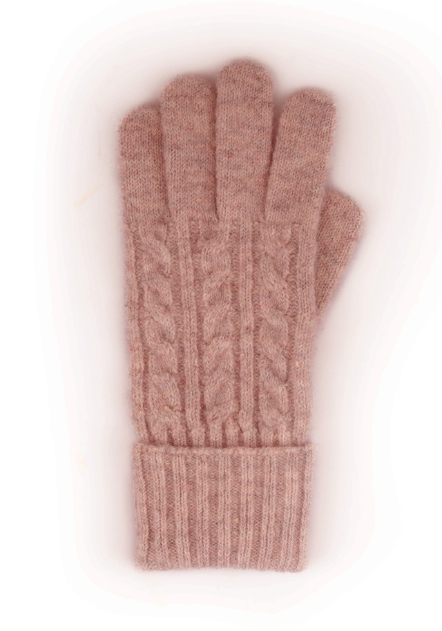 Capelli New York Strickhandschuhe 1 Paar,  mit Zopfstrickmuster, Feinstrick, breiter Umschlag, wärmend
