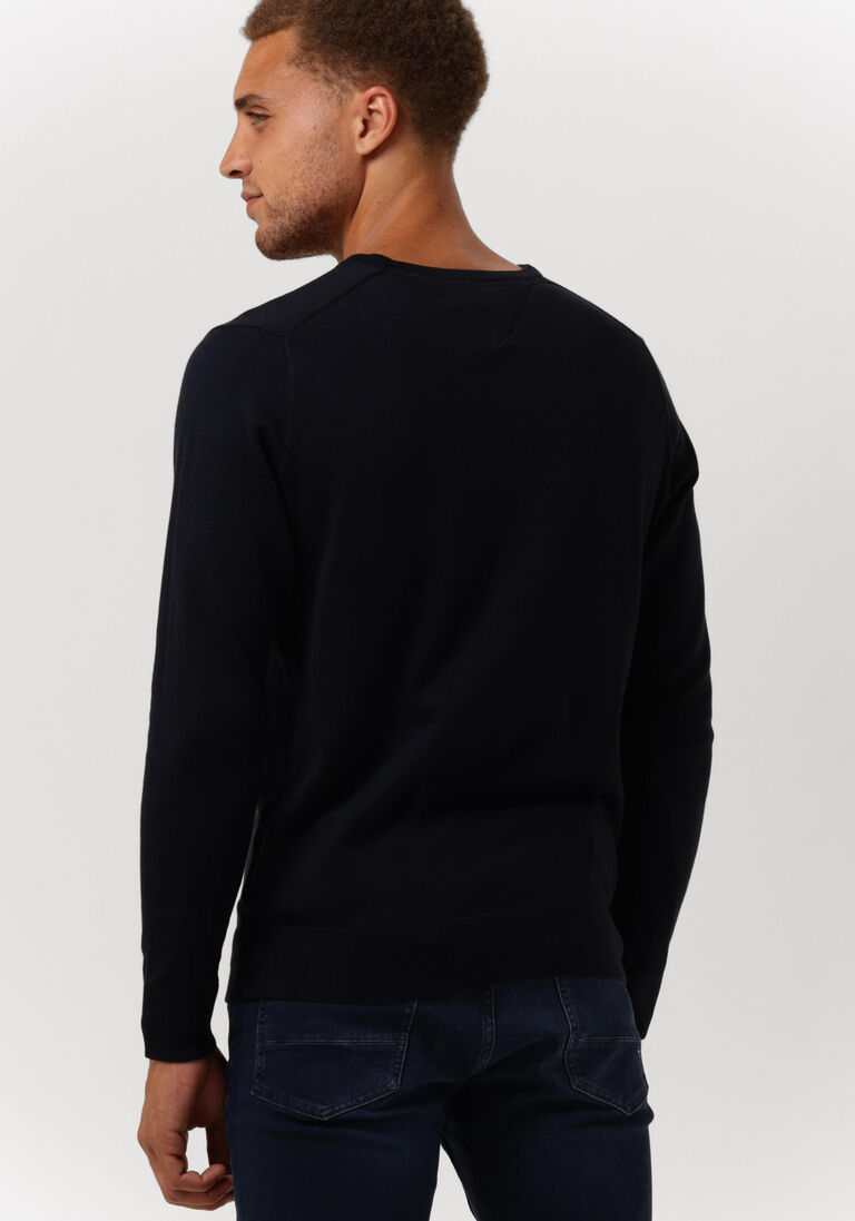 TOMMY HILFIGER blauwe tommy hilfiger trui core cotton-silk vneck