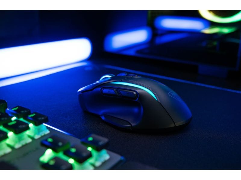 Turtle Beach Gaming-Maus Kone II Air Schwarz Kabellose Präzisionsspielmaus mit einstellbarer DPI, ergonomischem Design und programmierbaren Tasten für ultimative Kontrolle und Komfort beim Spielen