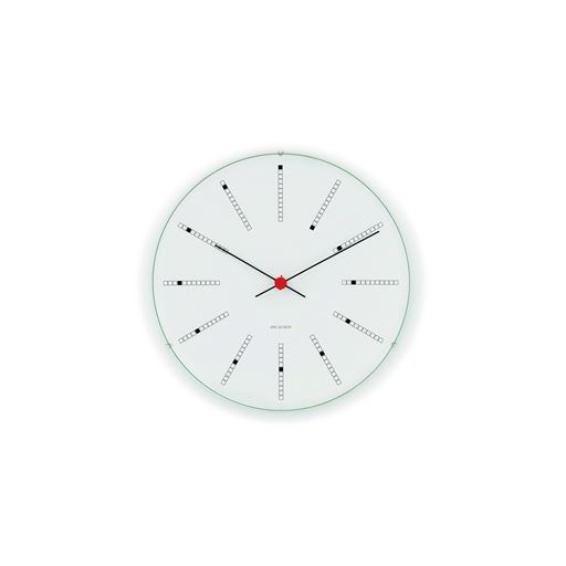 Arne Jacobsen Bankers Vægur, Hvid, Ø21 cm