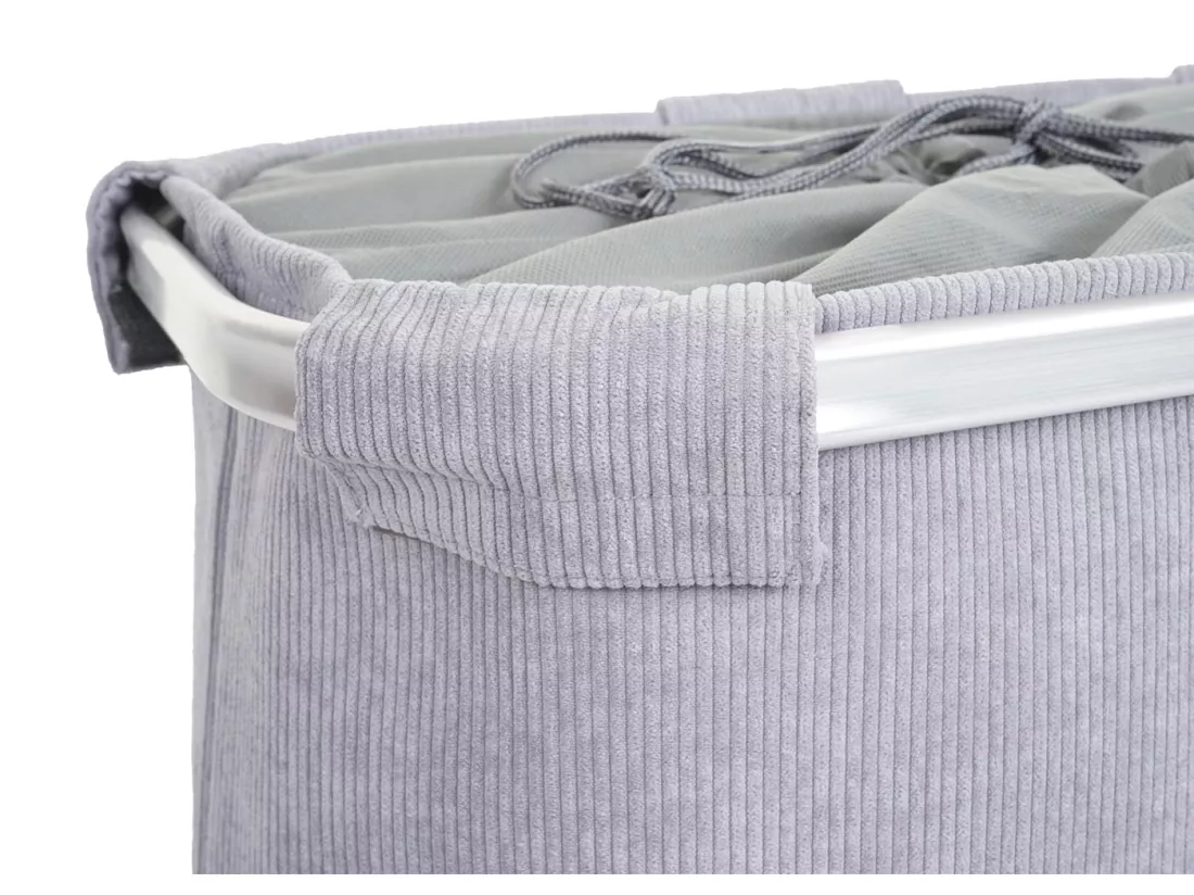 Collecteur de linge MCW-C34, velours gris