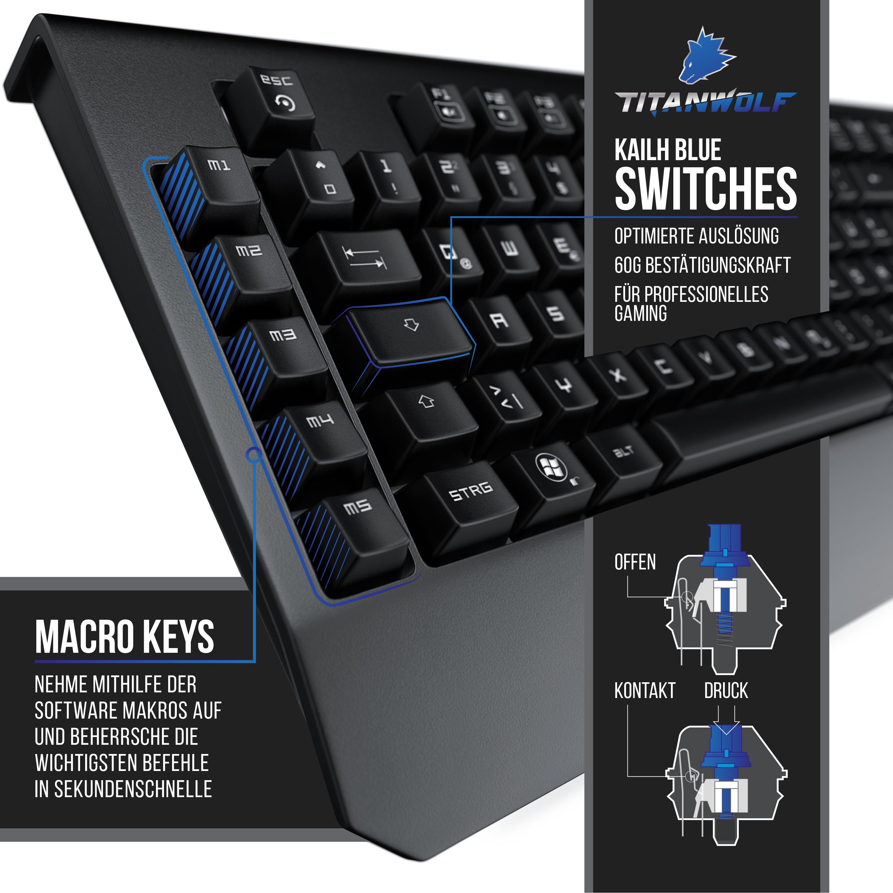 Titanwolf Gaming-Tastatur 