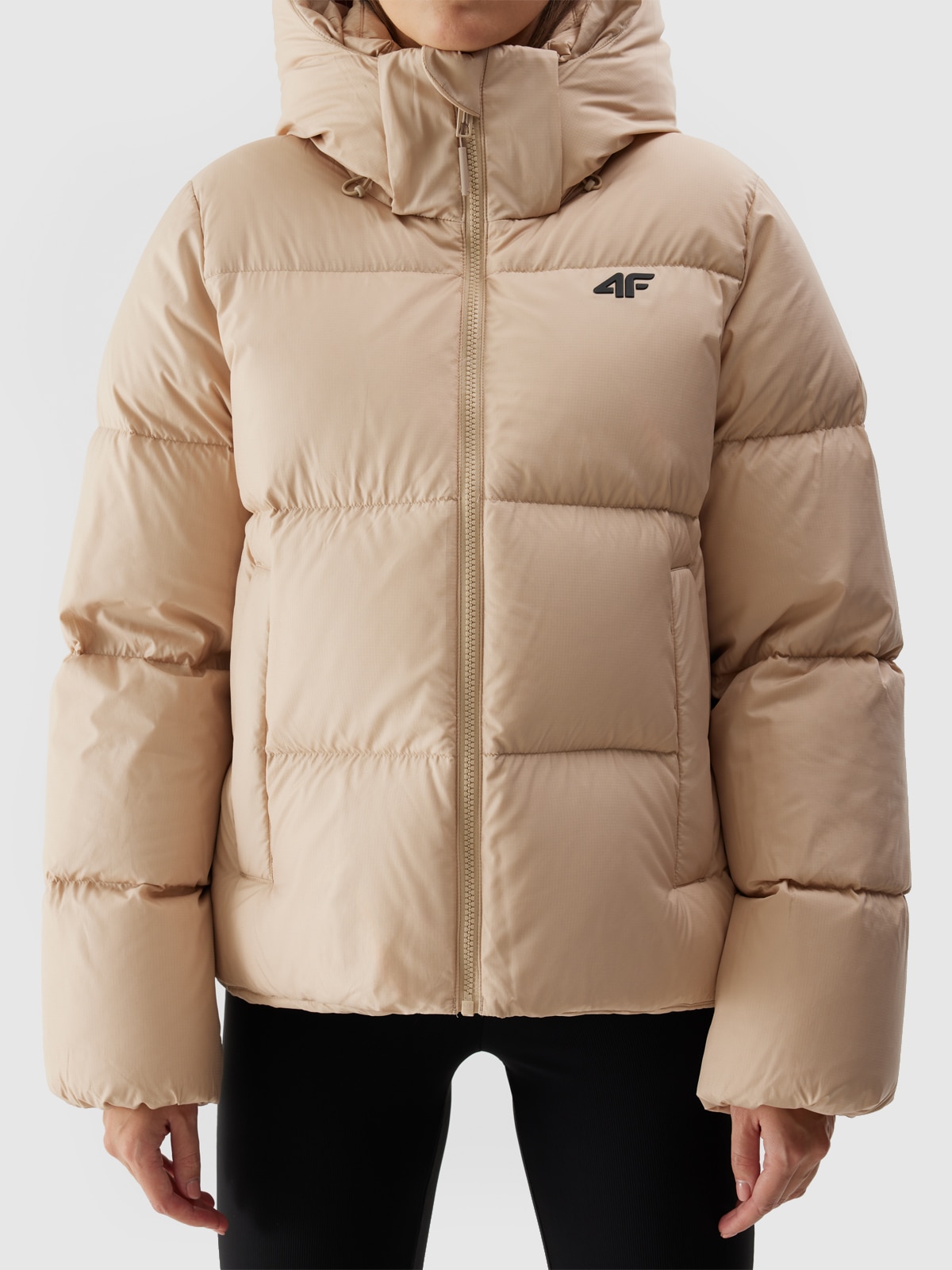 4F Daunenjacke mit Kapuze Wasserdicht,Winterjacke Damen