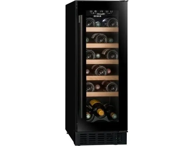 Climadiff CBU20S2B, Vin køleboks, Fritstående, 20 flaske(r), 58 W, F, Sort