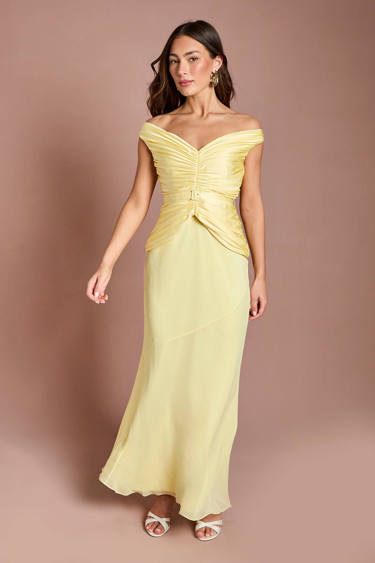 Coast Robe Longue À Corsage Plissé Et Bas Évasé En Queue De Poisson