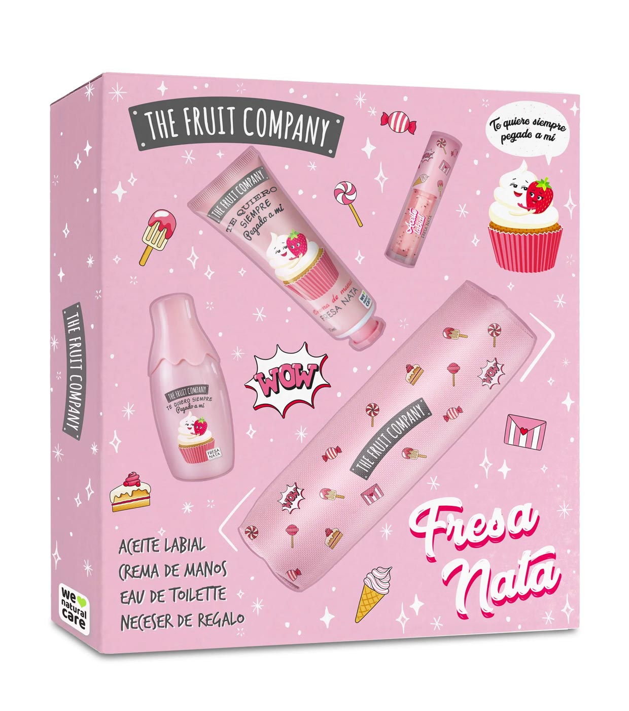 The Fruit Company - Conjunto para presente com morango e creme