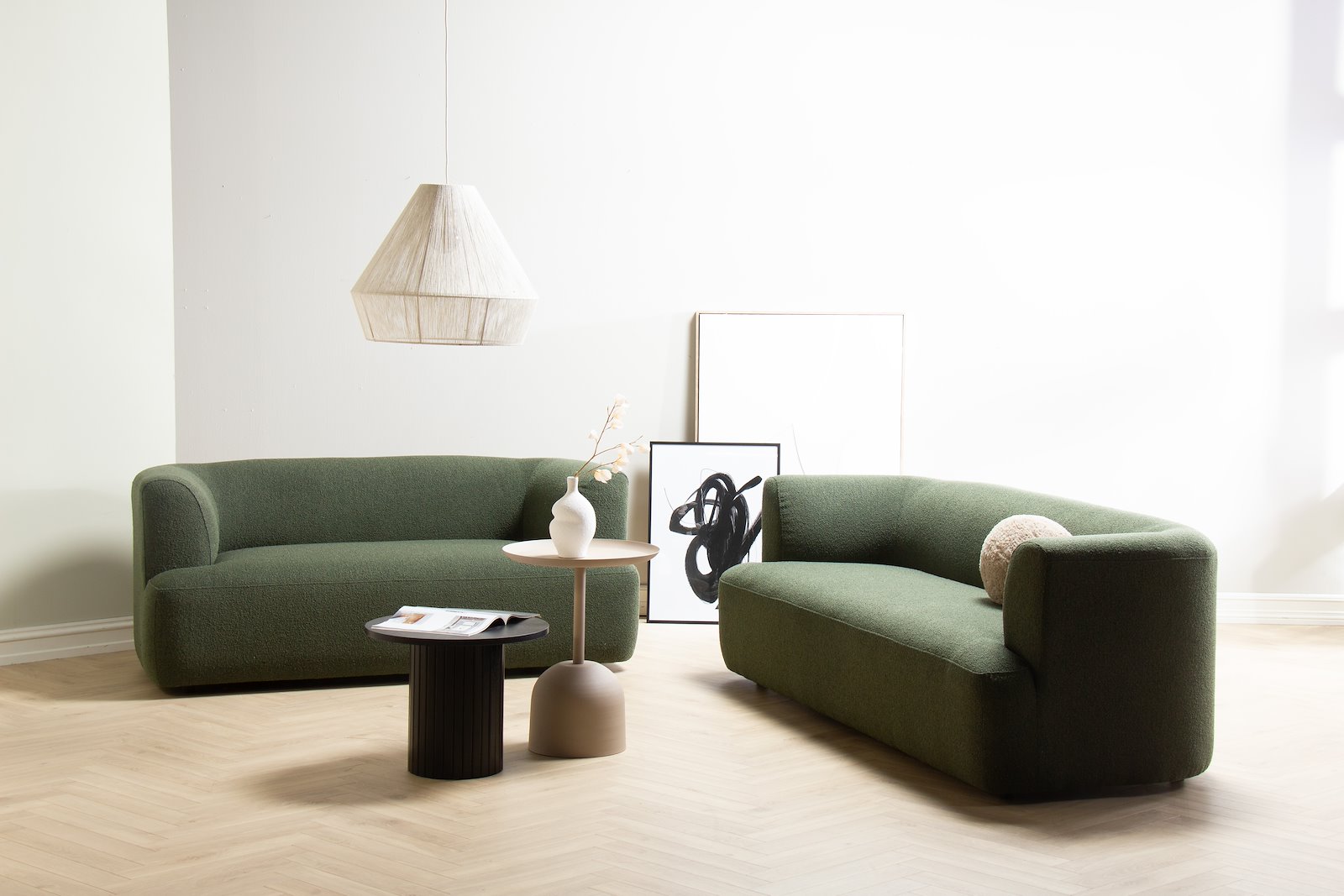 Carlo sofa Tekstil Crush 200 grønn