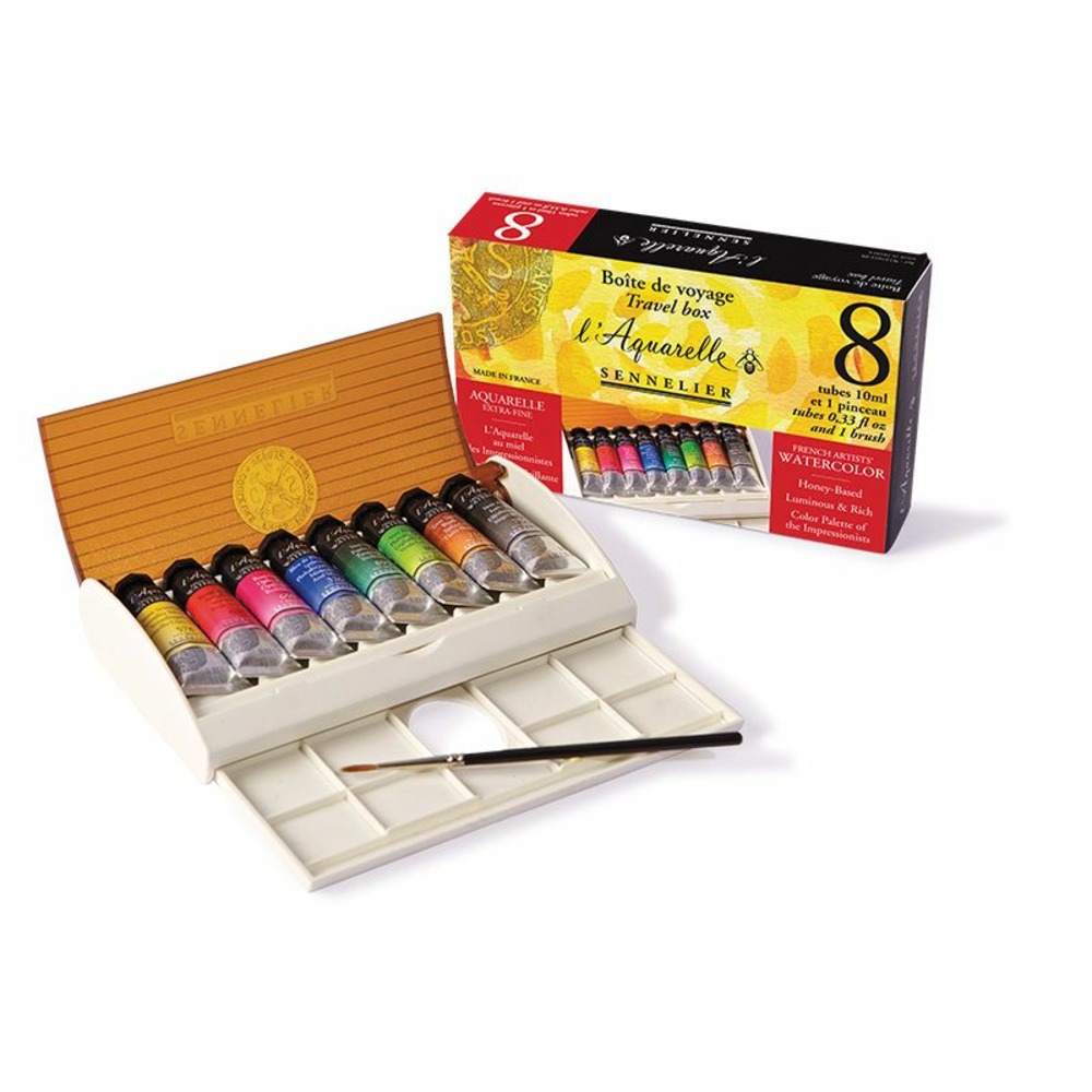 Boîte de voyage - la petite aquarelle - 8 tubes 10 ml