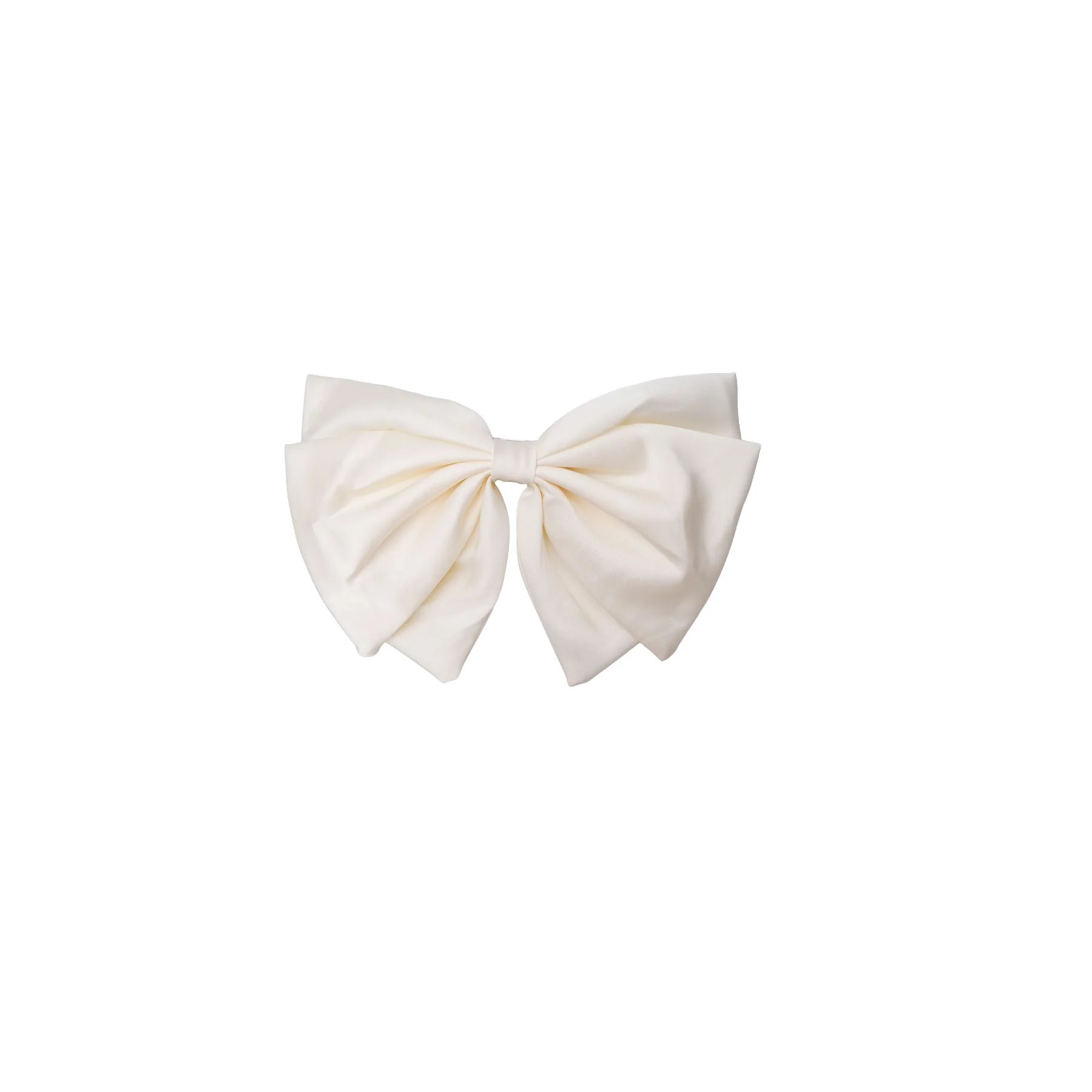Black Colour Bcina Satin Bow Barette off white