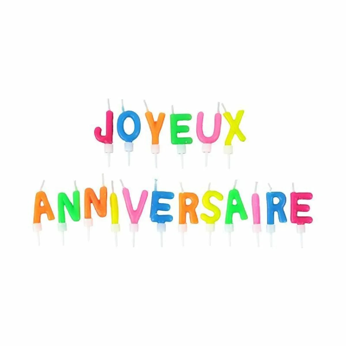 Paris Prix Bougie 18 Lettres Anniversaire - Multicolore