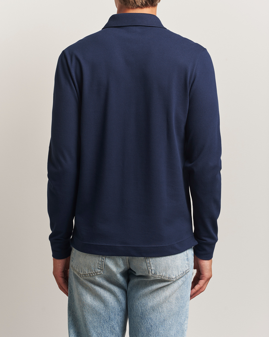 Lacoste Paris Long Sleeve Polo Piké Navy Blue