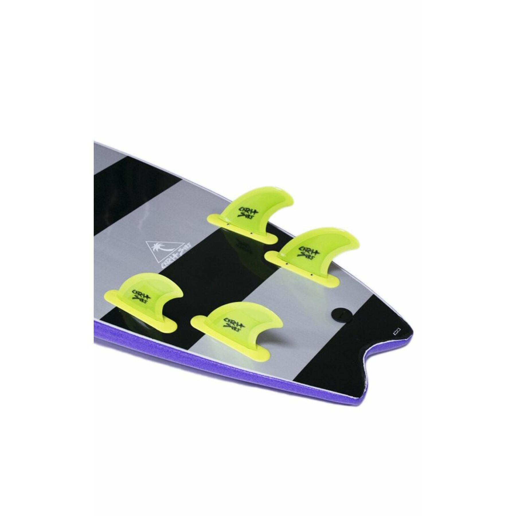 Catch Surf SAFETY EDGE QUAD FIN SET (Lime)