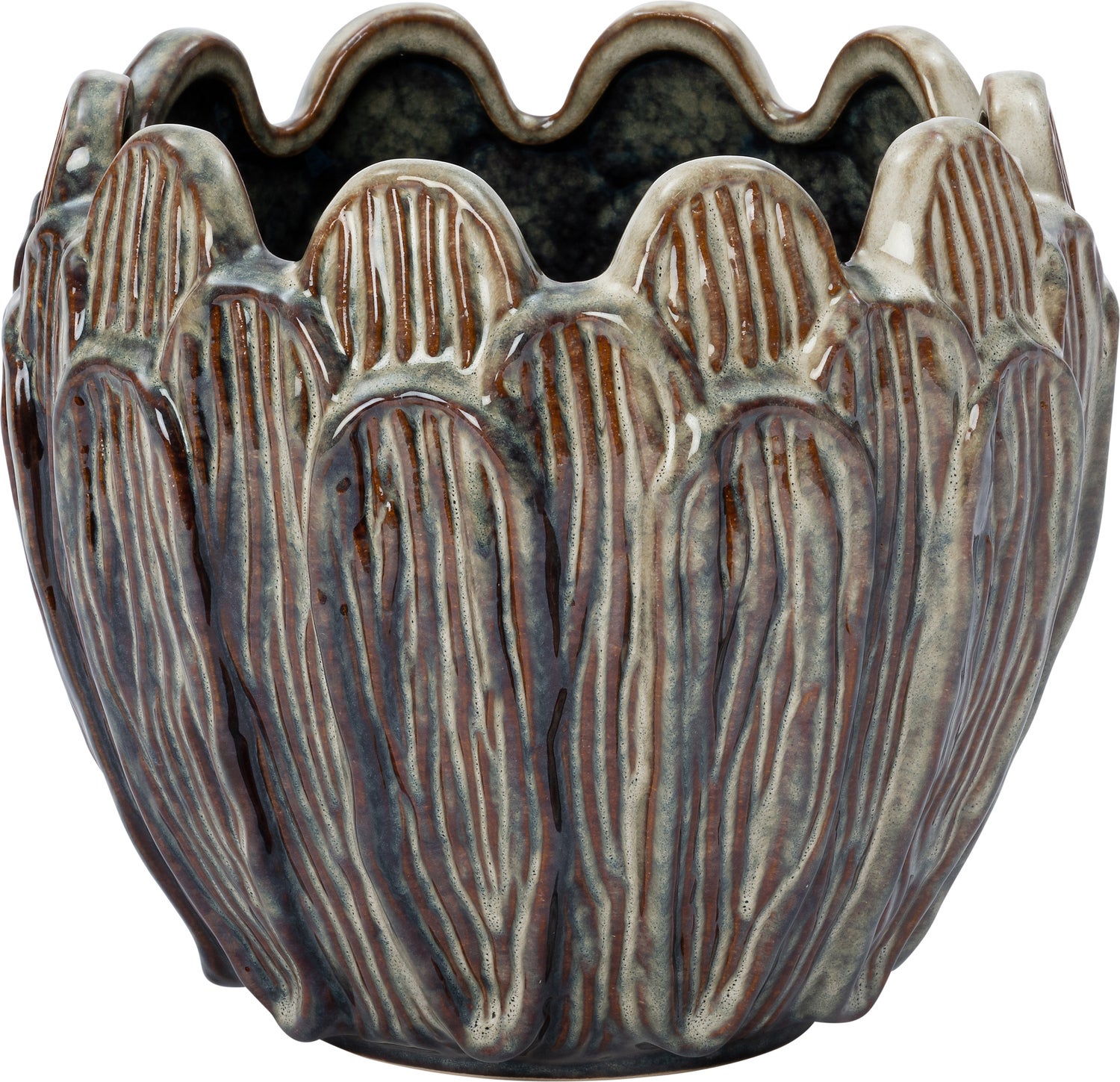 Intratuin bloempot Eevi bruin D 18,5 H 16 cm