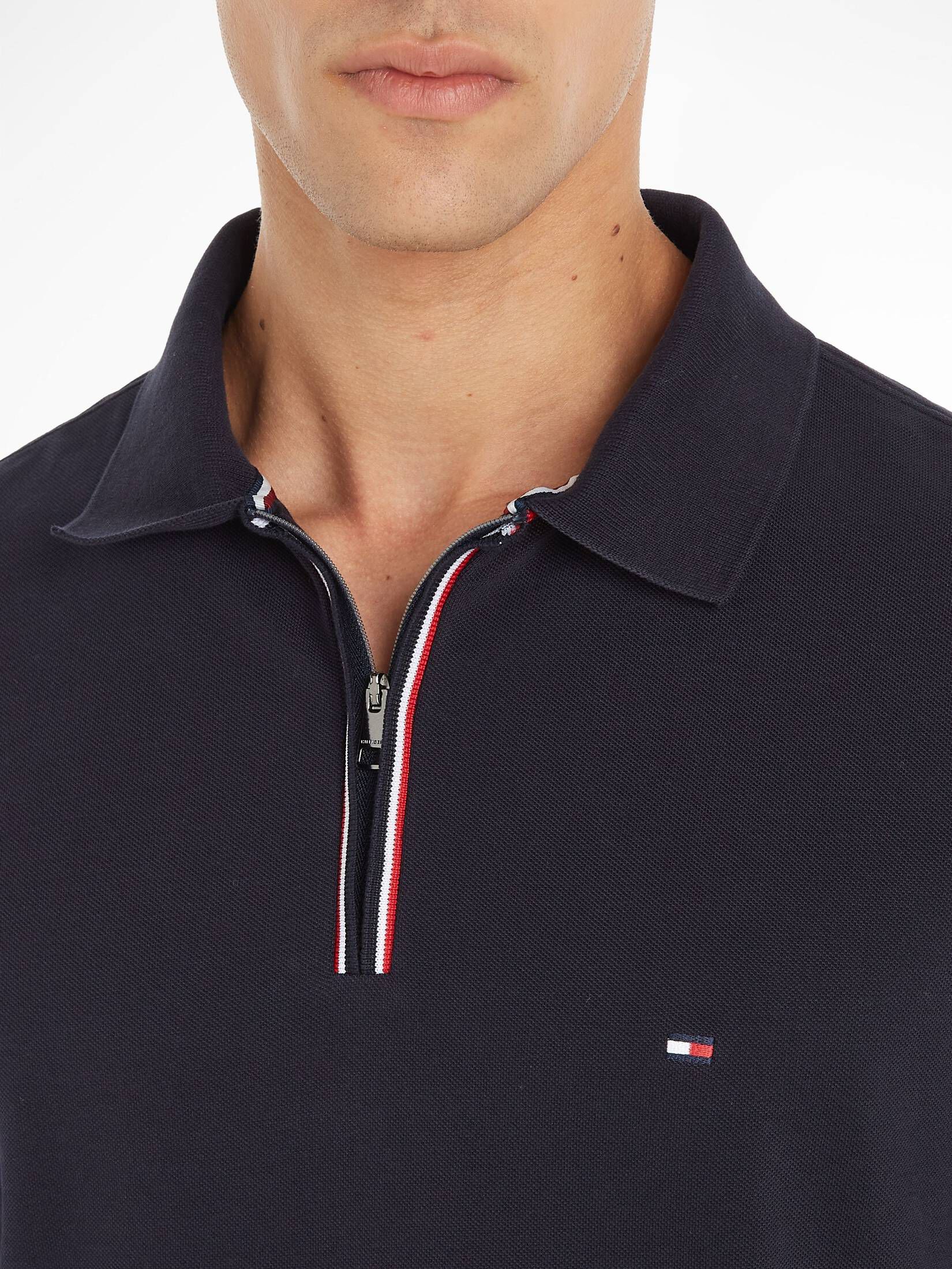 Tommy Hilfiger| Herren Poloshirt ZIP TIP SLIM POLO Slim Fit