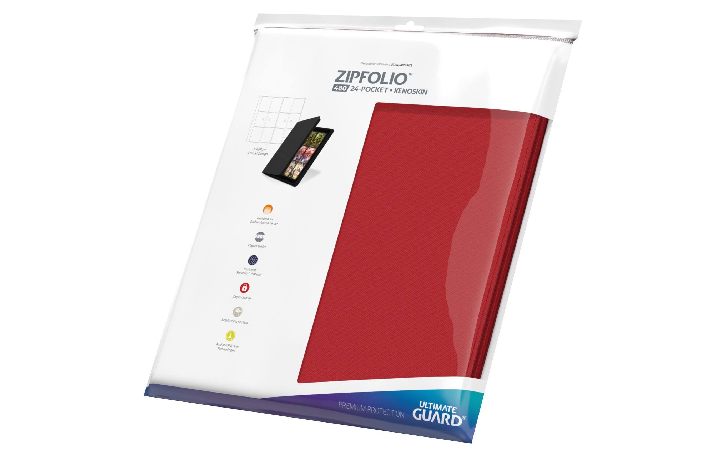Karten-Portfolio QuadRow ZipFolio 480 24-Pocket, rot24 Pocket Portfolio