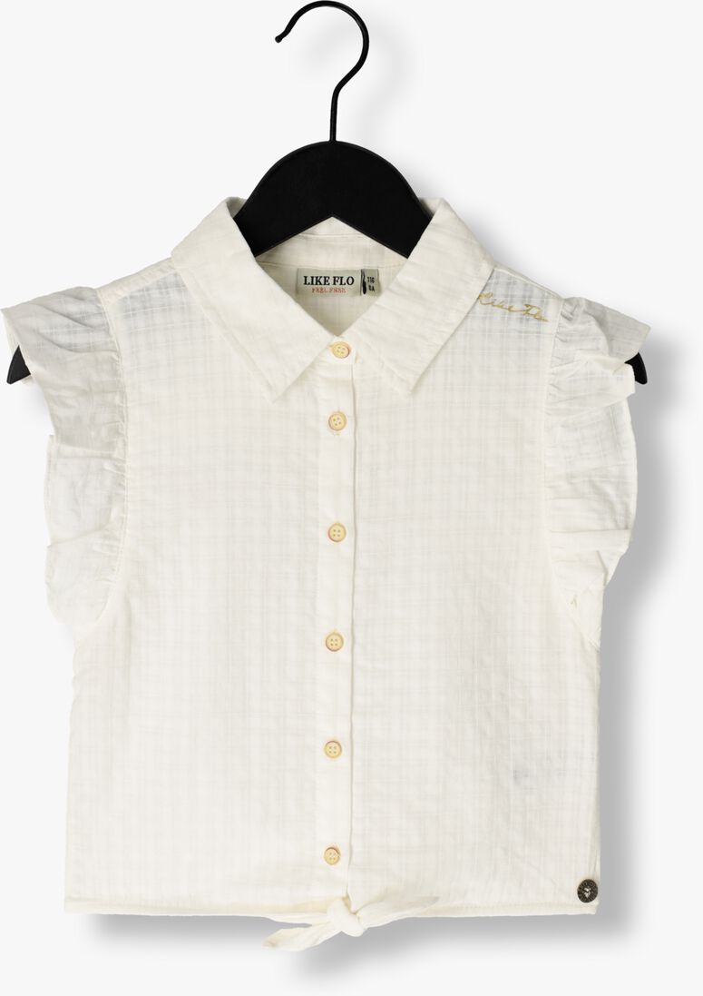 LIKE FLO gebroken wit like flo blouse white knot blouse