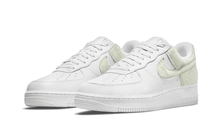 Nike Air Force 1 Low White Pony Hair Heel