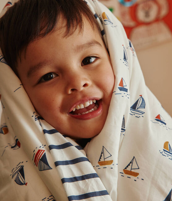 Housse de couette et taie pour enfant imprimés bateaux
