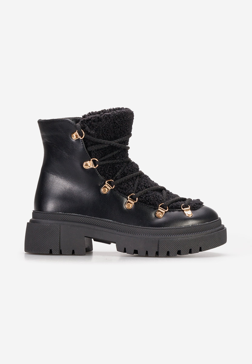 Bottines doublées femme noires Sherpa