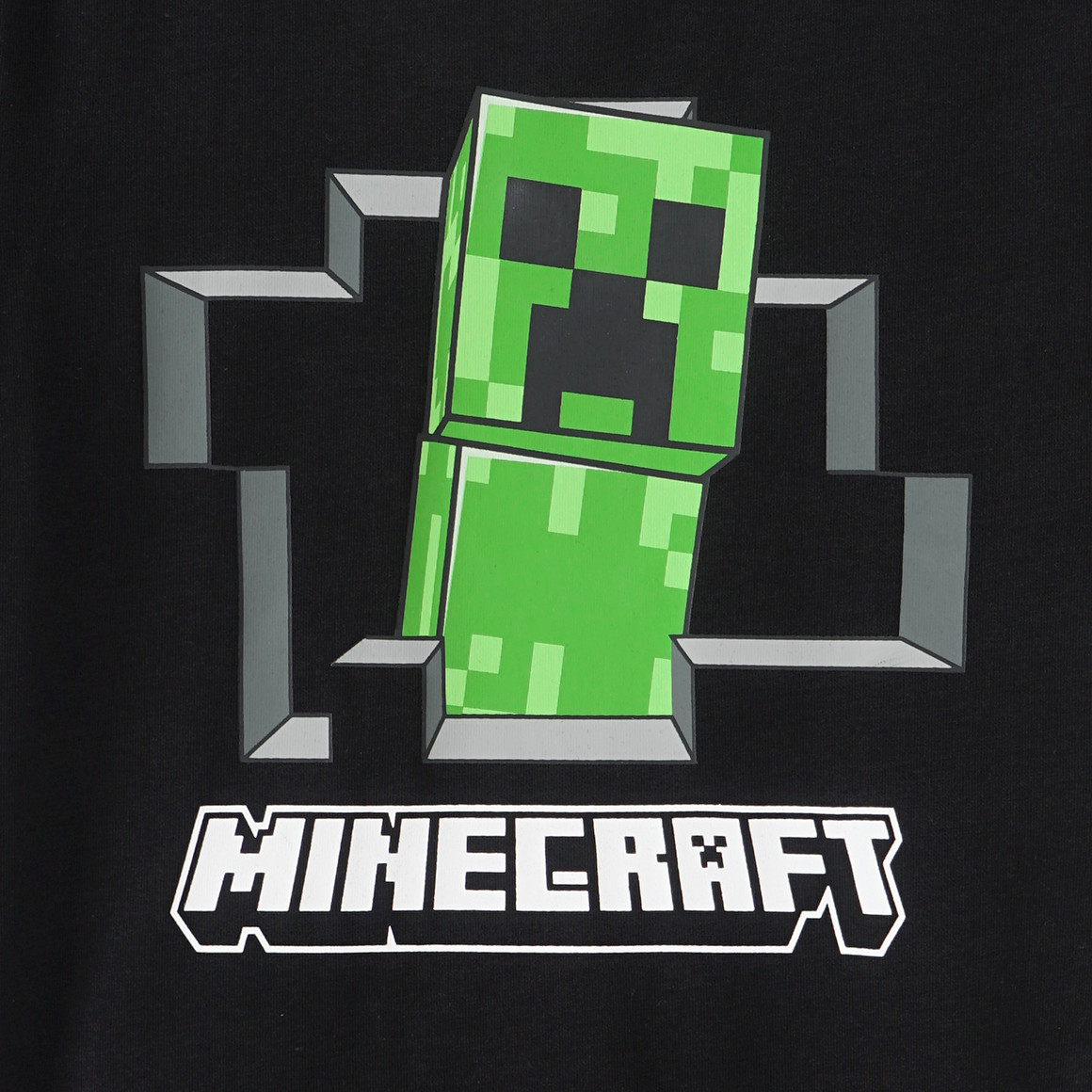Topolino Minecraft T-Shirt mit Print schwarz