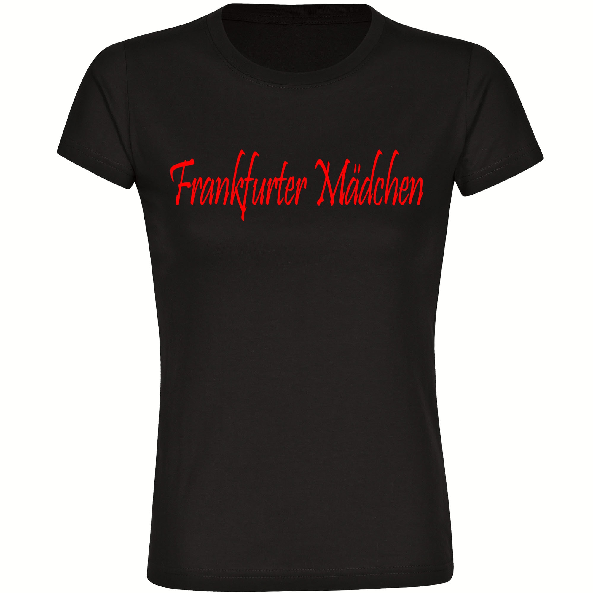 multifanshop® Damen T-Shirt - Frankfurt - Frankfurter Mädchen - Druck rot