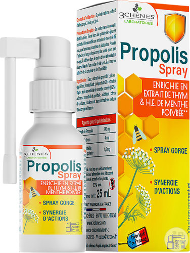 3 Chênes Propolis Spray Gorge Flacon 25ml