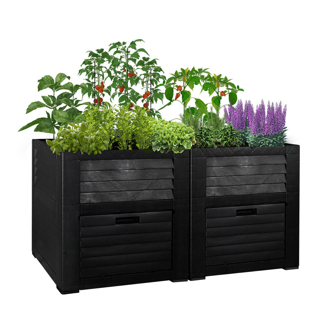 FS-STAR Garten Hochbeet 400 Liter, mit Staufächer