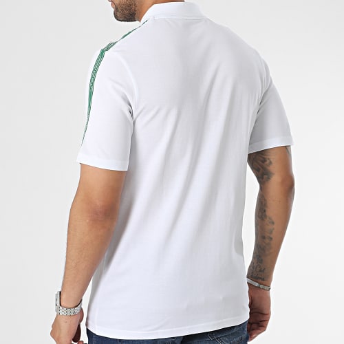 Polo Manches Courtes A Bandes Spirit Tape Blanc