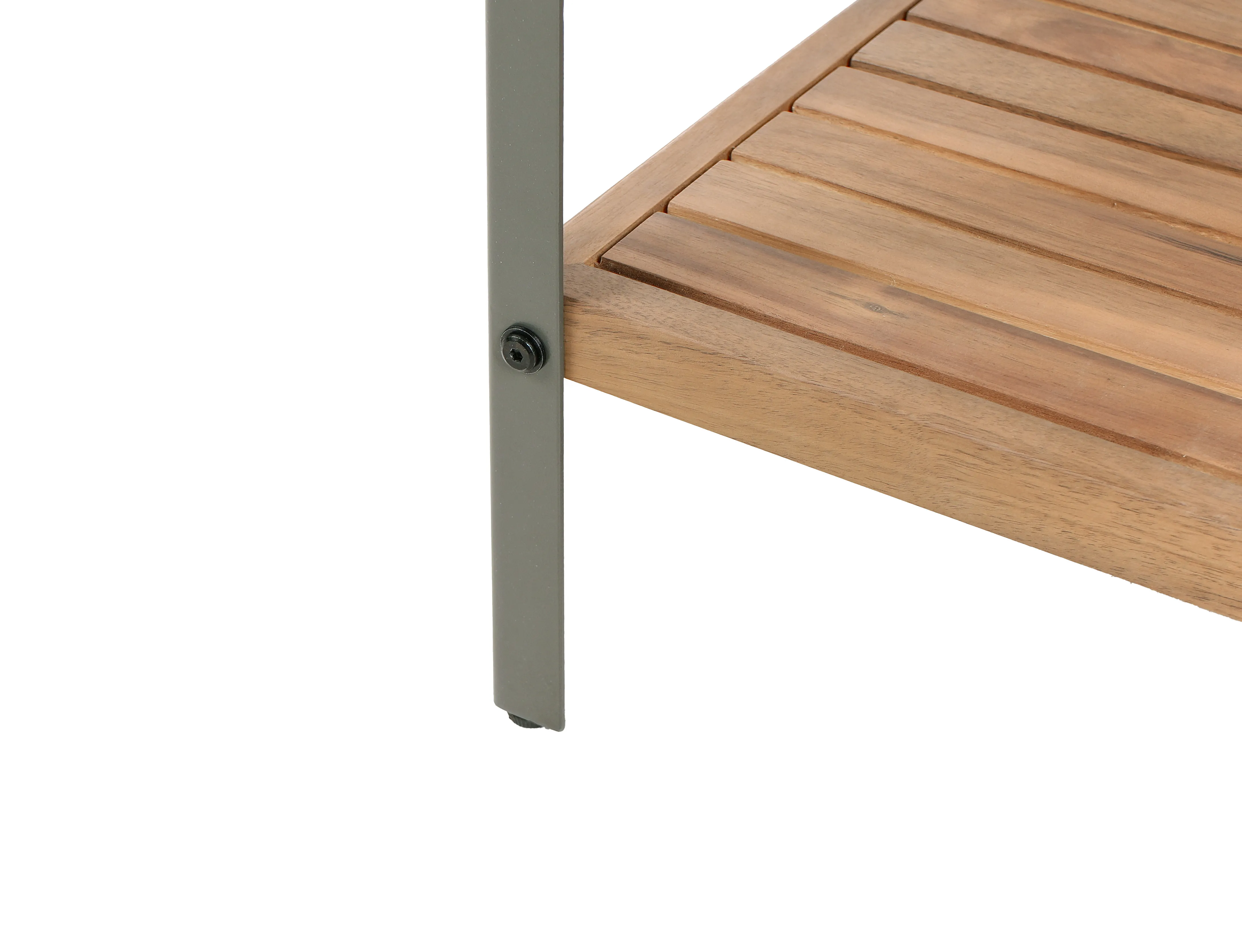 Tuin keukenset 3-delig met spoelbak IVREA Gecertificeerd acaciahout Bruin/zwart